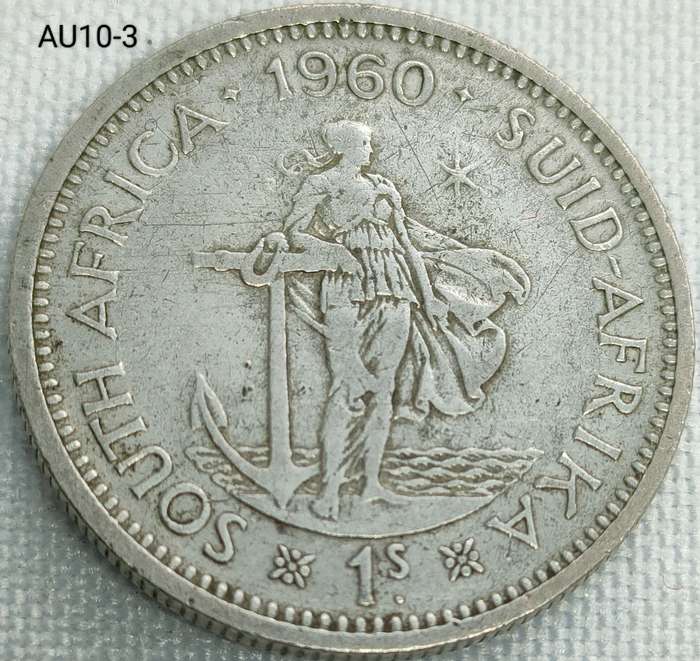 1956 Union of SA 1 shilling - .500 silver coin