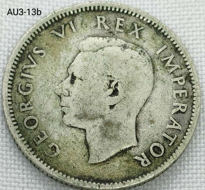 1941 Union of SA 1 shilling- .800 silver coin