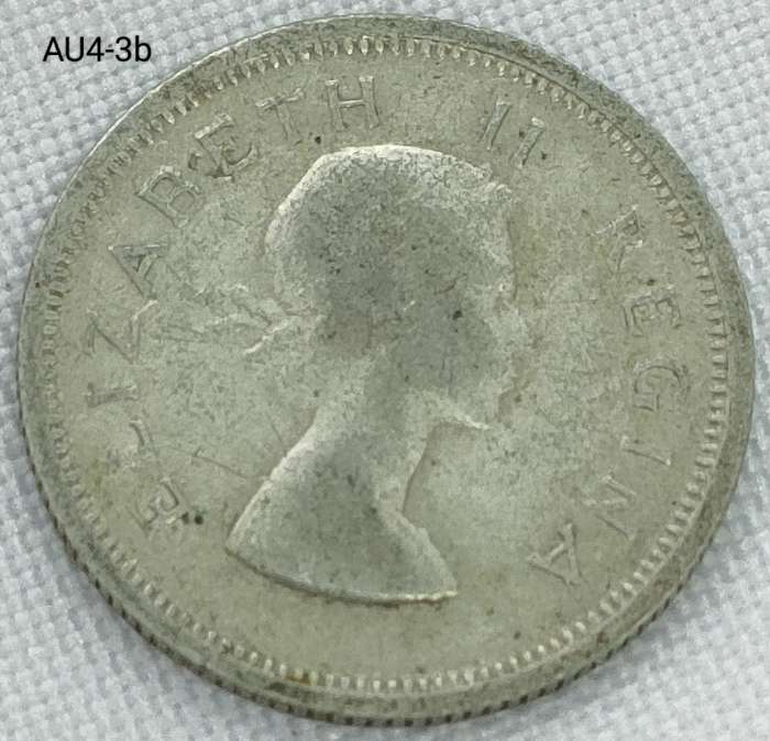 1955 Union of SA sixpence - .500 silver coin