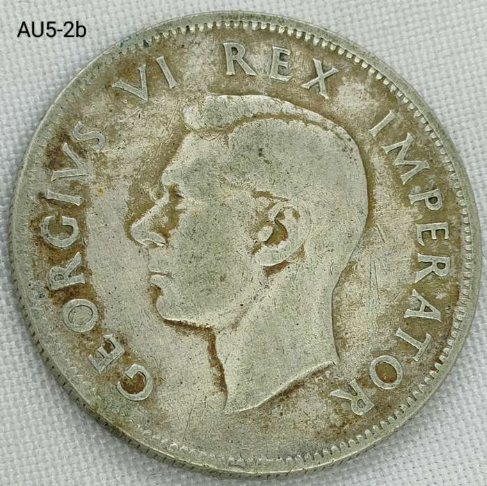 1942 Union of SA 2 and a half shillings - .800 silver coin