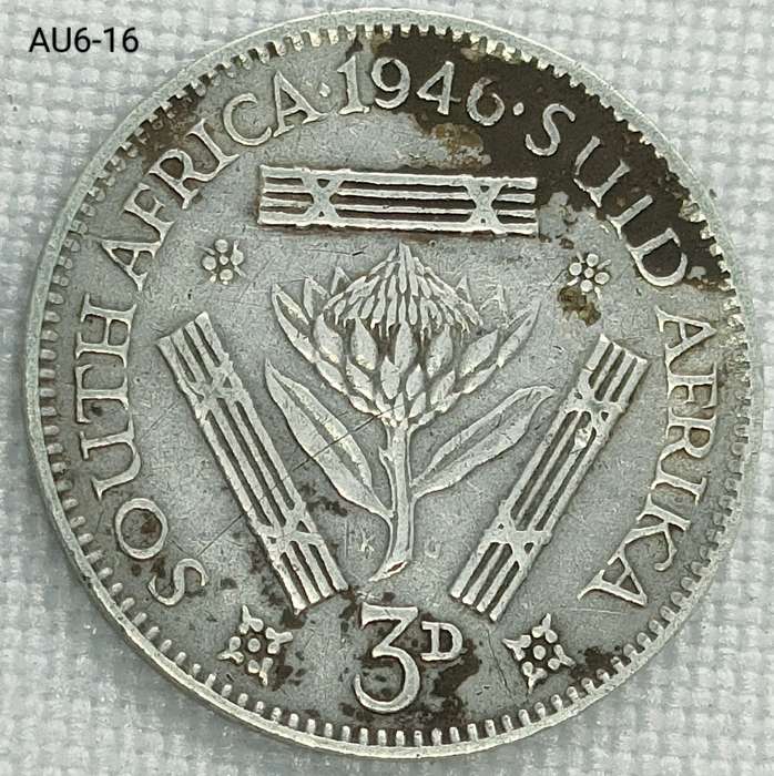 1946 Union of SA threepence - .800 silver coin