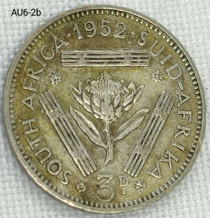 1952 Union of SA threepence - .500 silver coin