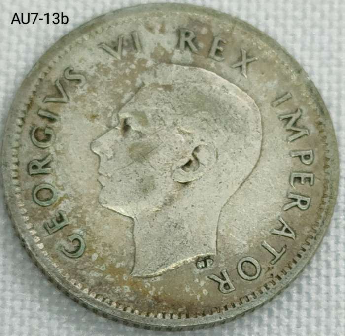 1941 Union of SA - sixpence - .800 silver coin