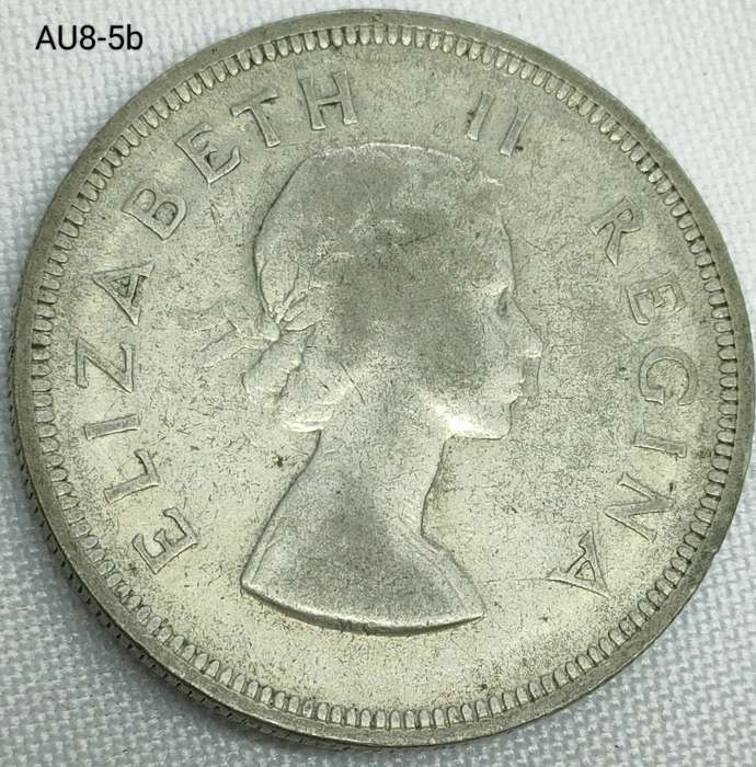 1956 Union of SA two and a half shillings - half-crown - .500 silver coin