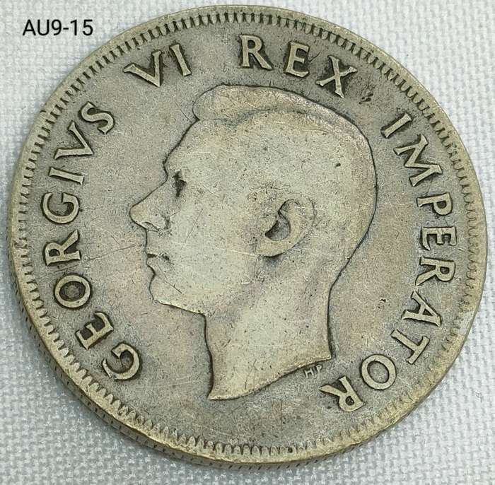 1937 Union of SA 2 and a half shillings - half crown - .800 silver coin