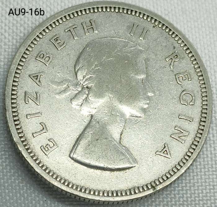 1954 Union of SA 2 shillings - florin - .500 silver coin