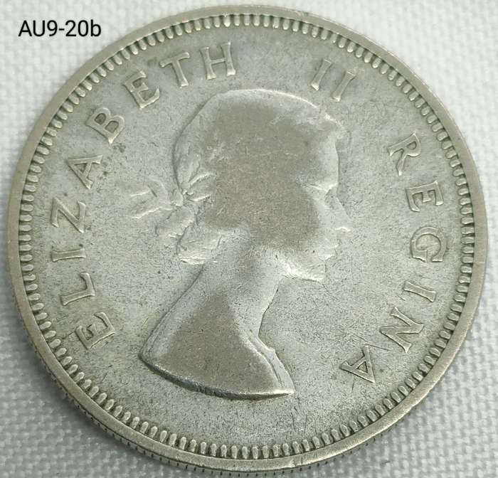 1960 Union of SA 2 shillings - florin - .500 silver coin