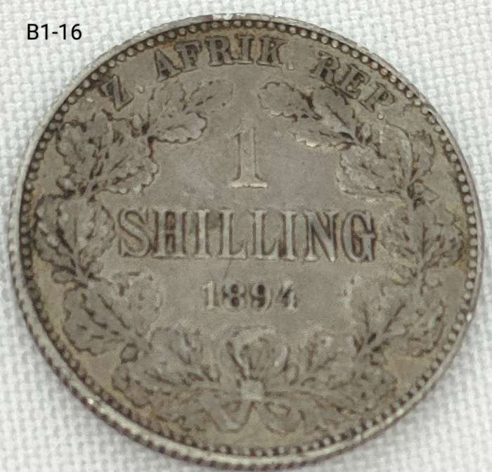1894 ZAR 1 shilling - .925 coin