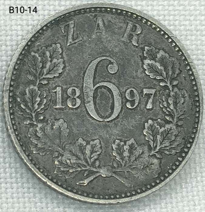1897 ZAR sixpence - .925 coin