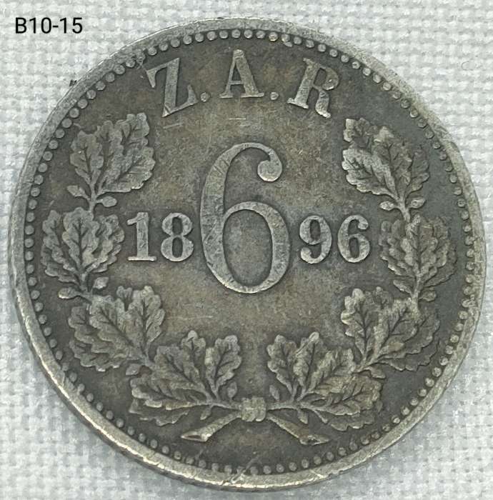 1896 ZAR sixpence - .925 coin
