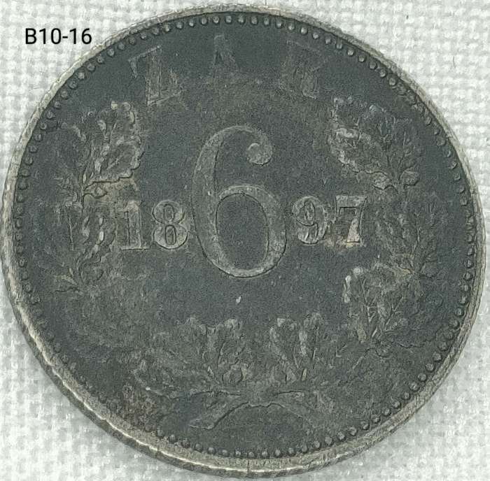 1897 ZAR sixpence - .925 coin