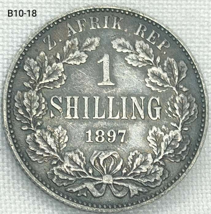 1897 ZAR 1 shilling - .925 coin