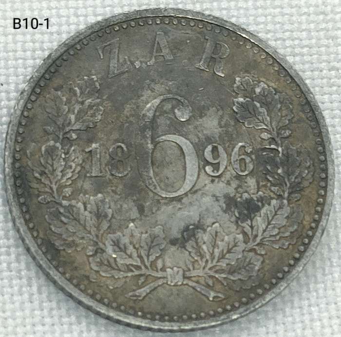 1896 ZAR sixpence - .925 coin