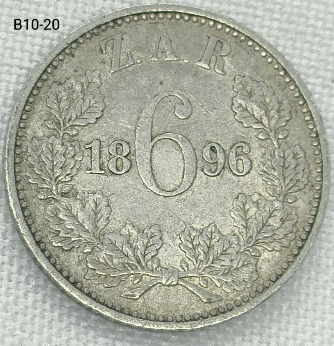1896 ZAR sixpence - .925 coin