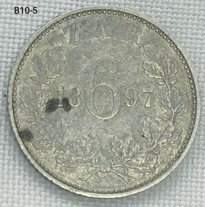 1897 ZAR sixpence - .925 coin