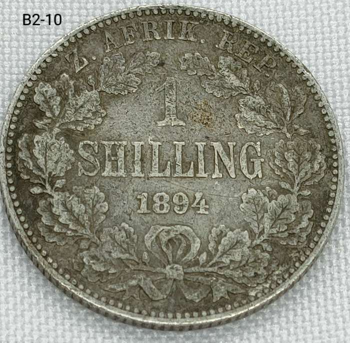 1894 ZAR 1 shilling - .925 coin