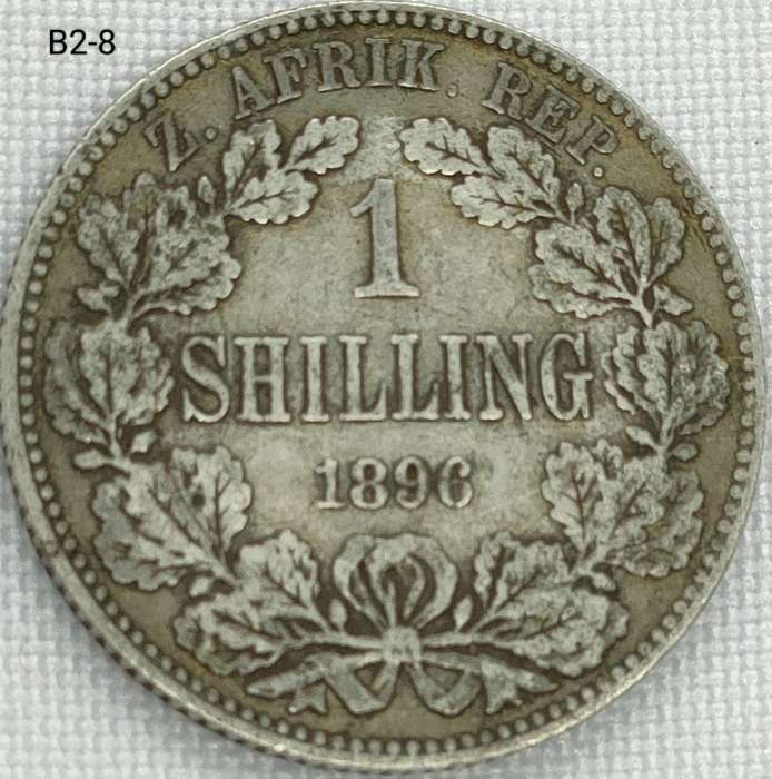 1896 ZAR 1 shilling - .925 coin