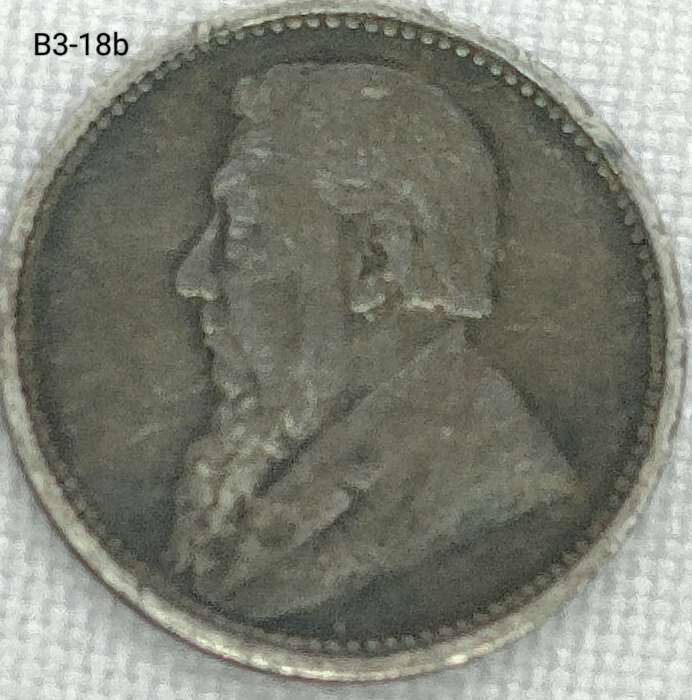1895 ZAR threepence - .925 coin - rare in any grade