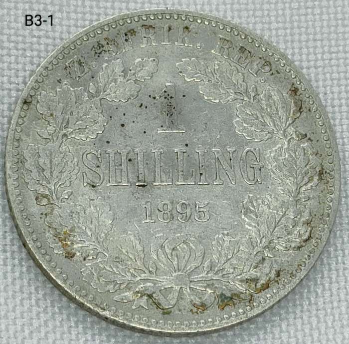 1895 ZAR 1 shilling - .925 coin