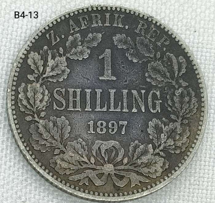 1897 ZAR 1 shilling - .925 coin