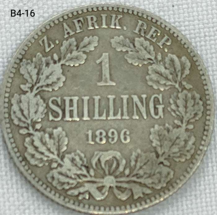 1896 ZAR 1 shilling - .925 coin