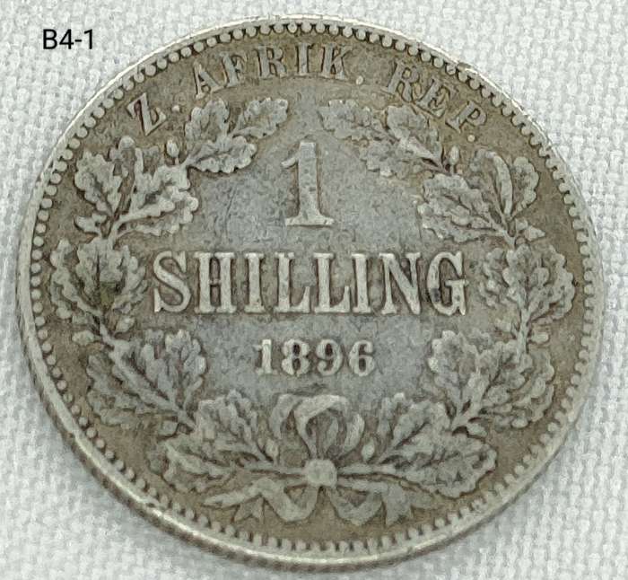1896 ZAR 1 shilling.925 coin: