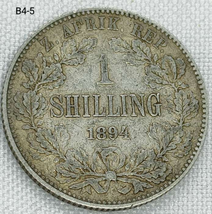 1894 ZAR 1 shilling - .925 coin