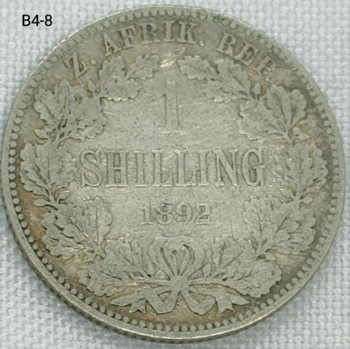 1892 ZAR 1 shillings - 925 coin
