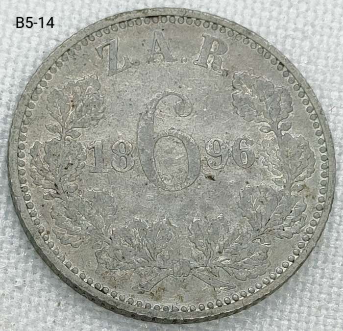 1896 ZAR sixpence - .925 coin