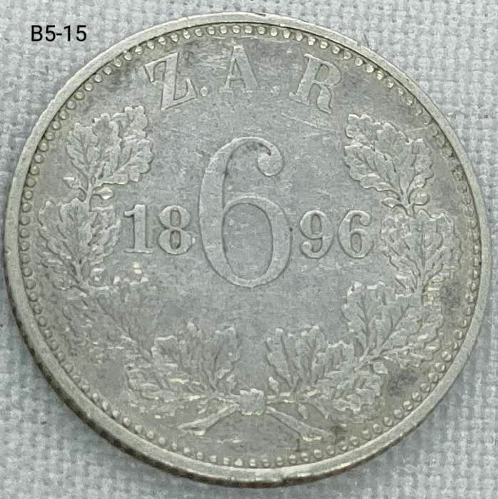 1896 ZAR sixpence - .925 coin
