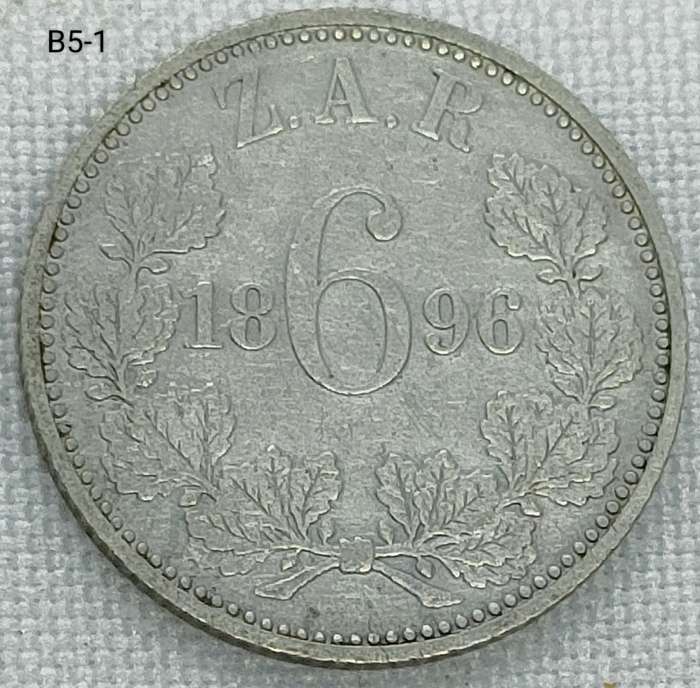 1896 ZAR sixpence - .925 coin