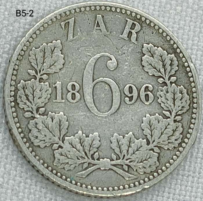 1896 ZAR sixpence - .925 coin