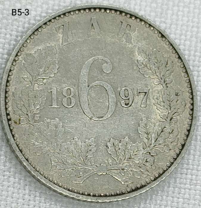 1897 ZAR sixpence - .925 coin