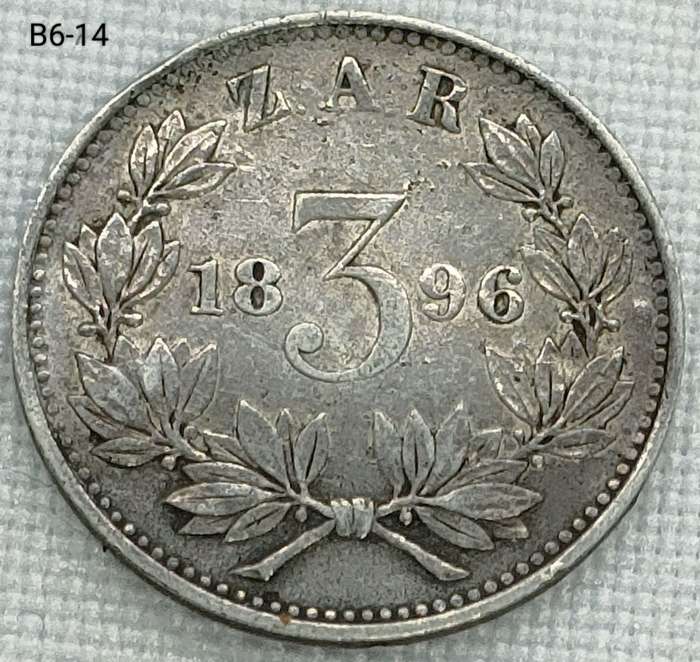 1896 ZAR threepence - .925 coin