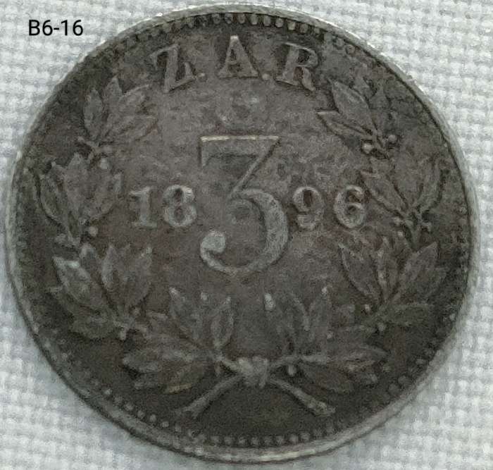 1896 ZAR threepence - .925 coin