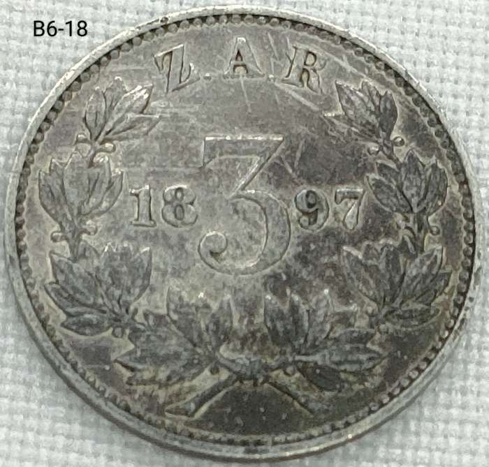 1897 ZAR threepence - .925 coin