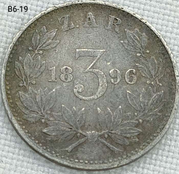 1896 ZAR threepence - .925 coin