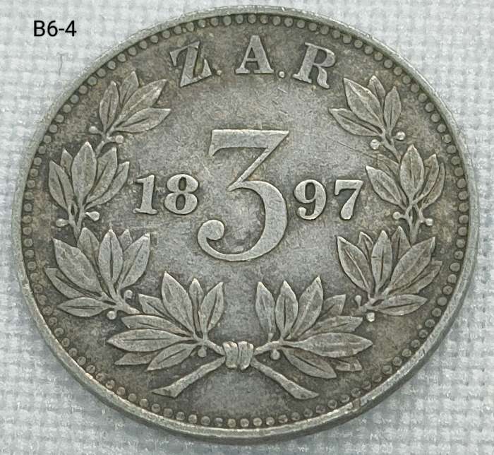 1897 ZAR threepence - .925 coin