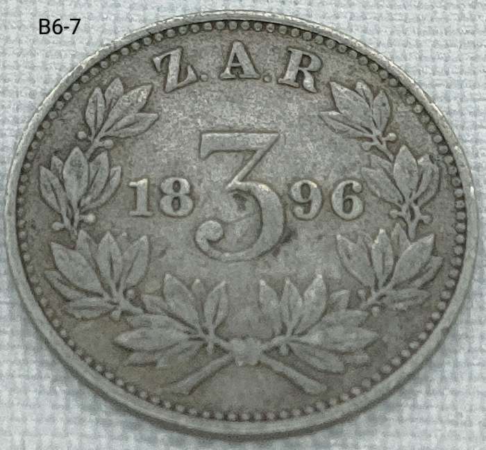 1896 ZAR threepence - .925 coin
