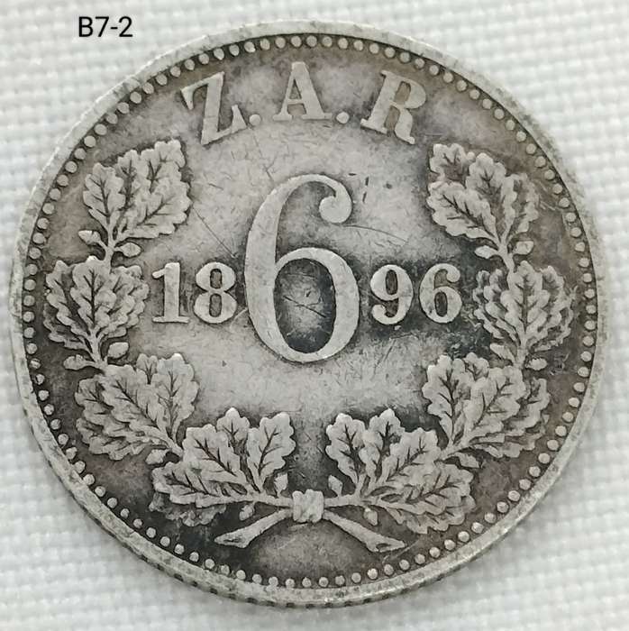 1896 ZAR sixpence - .925 coin