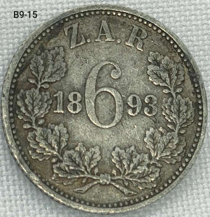 1893 ZAR sixpence - .925 coin