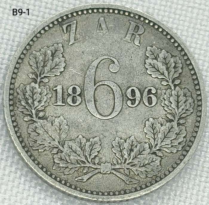 1896 ZAR sixpence - .925 coin