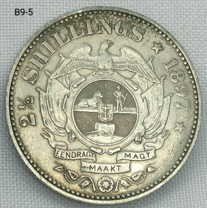 1897 ZAR 2 1/2 shillings - .925 coin