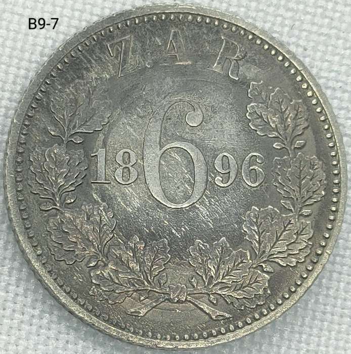 1896 ZAR sixpence - .925 coin