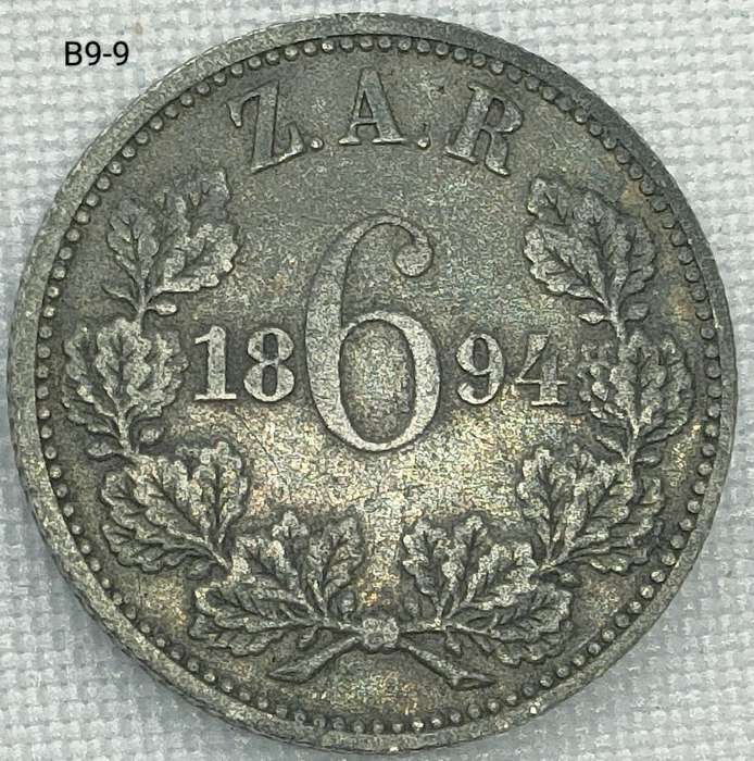 1894 ZAR sixpence - .925 coin