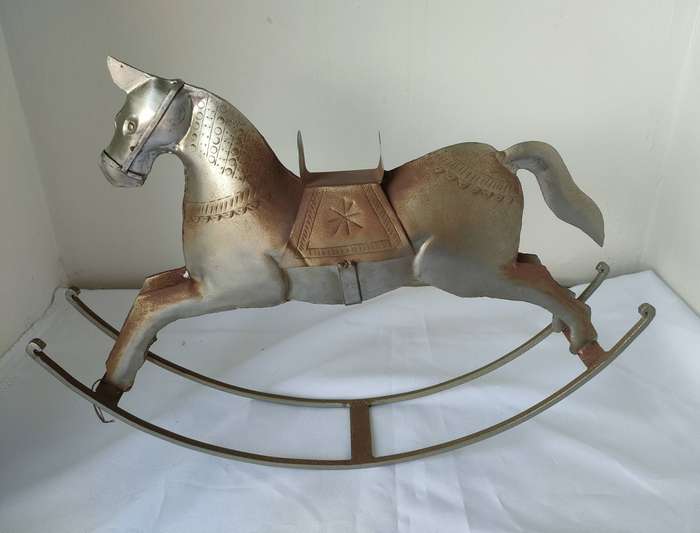 Vintage tin Rocking horse-beautiful item-460 length and 310 mm height