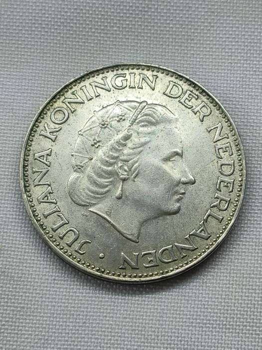 Nederland 1 Gulden 1962. Silver .720