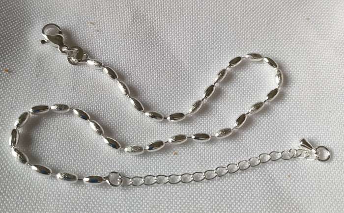 Sterling silver ankle bracelet- 925 stamped - 2.73g - lovely design