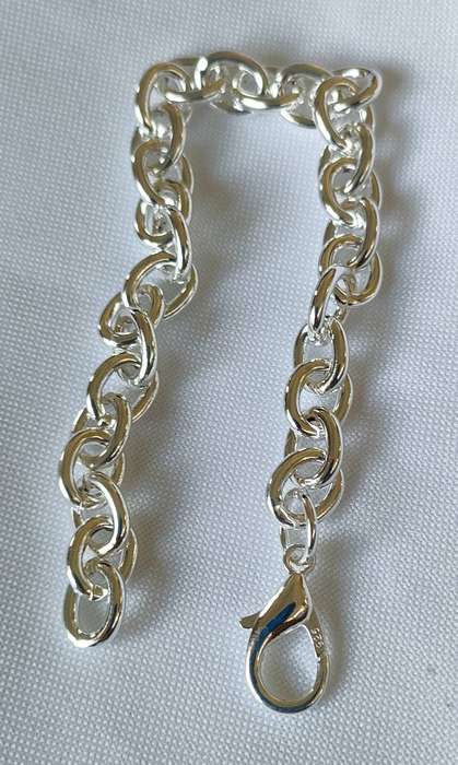 Sterling silver bracelet- 925 stamped - 19 cm - 16.97g - style link design