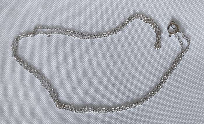 Sterling silver necklace- 925 stamped - 50 cm - 0.96g - fine link design